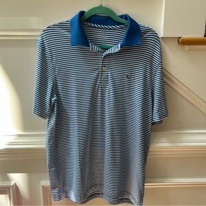 Vineyard Vines Blue and White Striped Polo Shirt